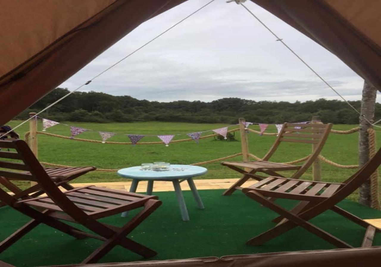 ホテル French Fields Luxury Glamping Original Mongolian Yurt Le-Vieux-Cerier エクステリア 写真
